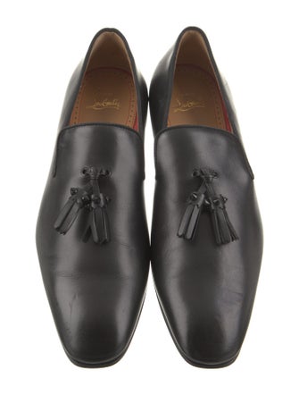 Christian Louboutin Leather Tassel Accents Loafers