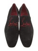Christian Louboutin Suede Graphic Print Loafers