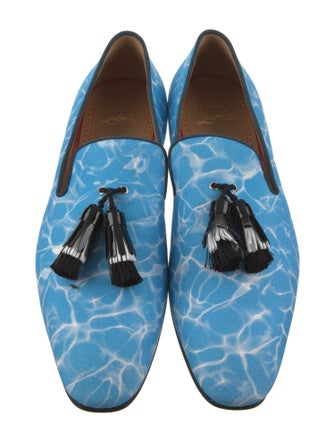 Christian Louboutin Canvas Tie-Dye Print Loafers