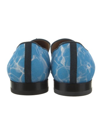 Christian Louboutin Canvas Tie-Dye Print Loafers