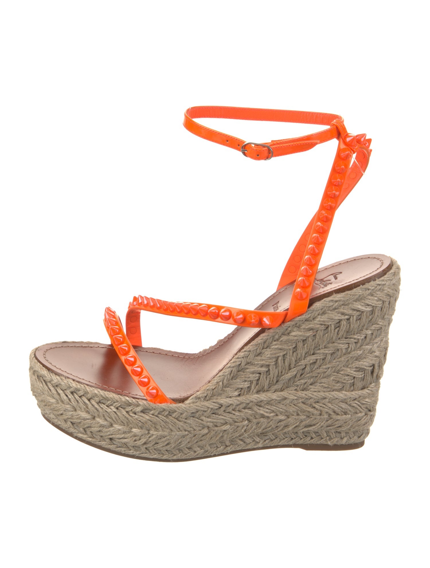 Christian Louboutin Patent Leather Animal Print Espadrilles