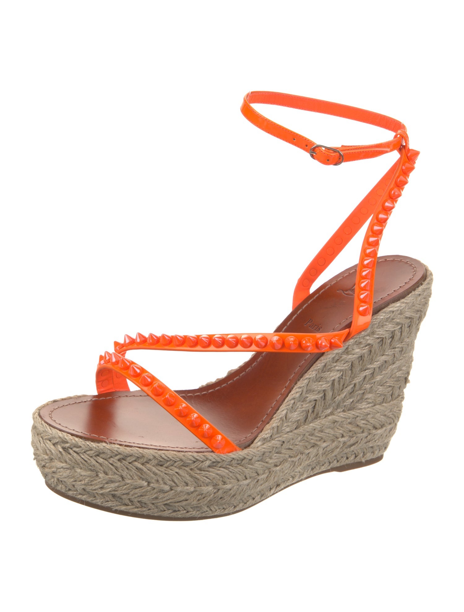 Christian Louboutin Patent Leather Animal Print Espadrilles