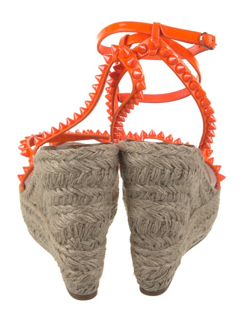 Christian Louboutin Patent Leather Animal Print Espadrilles