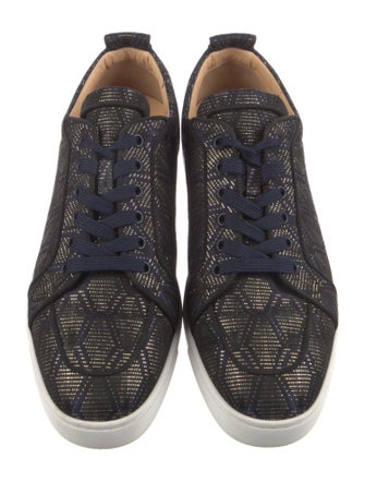 Christian Louboutin Printed Grosgrain Trim Sneakers