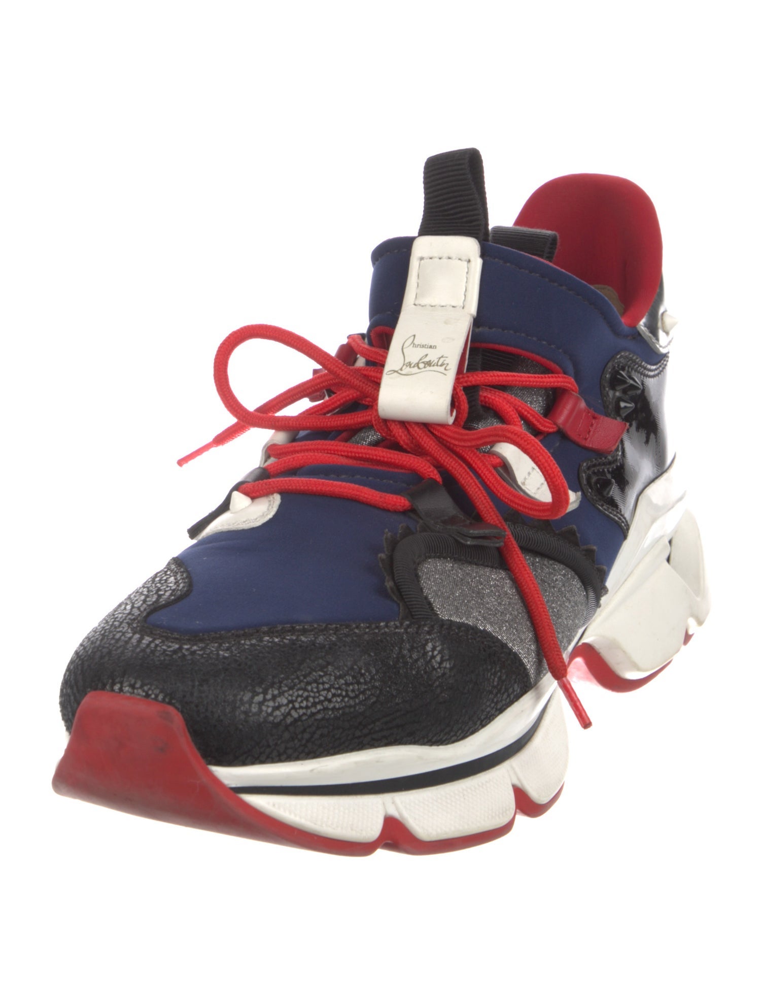 Christian Louboutin Rockstud Spike Neoprene Athletic Sneakers