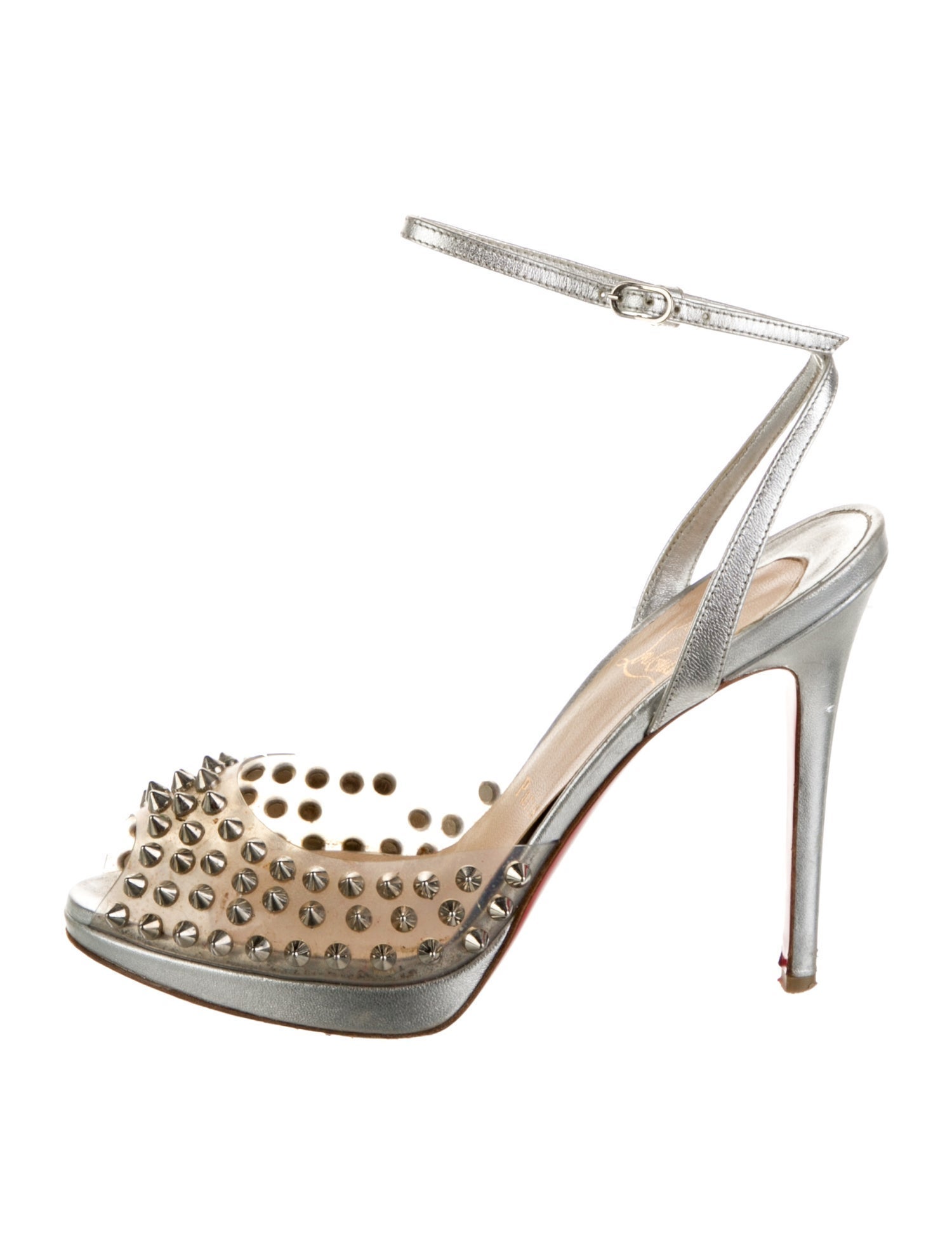 Christian Louboutin Spike Accents PVC Sandals