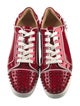 Christian Louboutin Spike Accents Patent Leather Sneakers