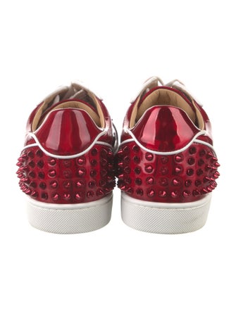 Christian Louboutin Spike Accents Patent Leather Sneakers
