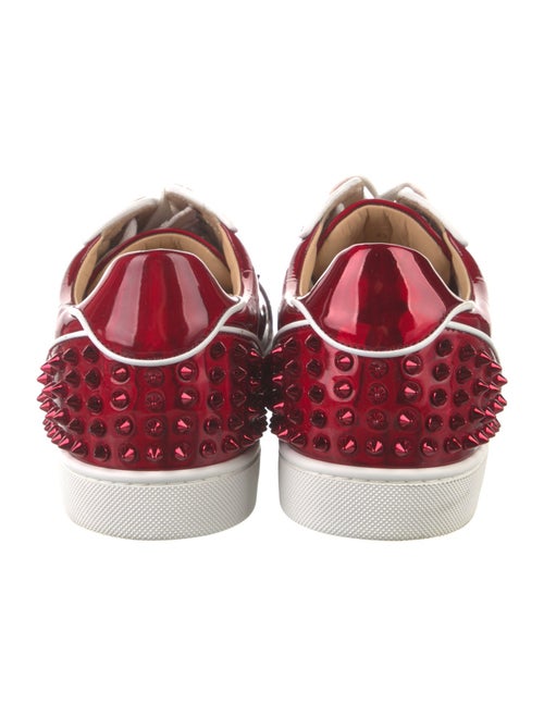Christian Louboutin Spike Accents Patent Leather Sneakers