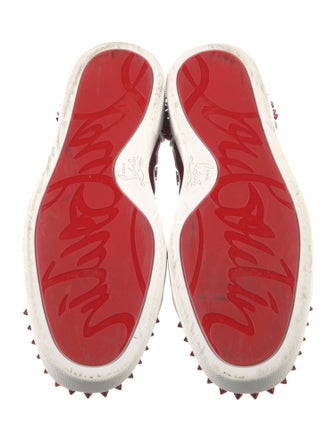 Christian Louboutin Spike Accents Patent Leather Sneakers