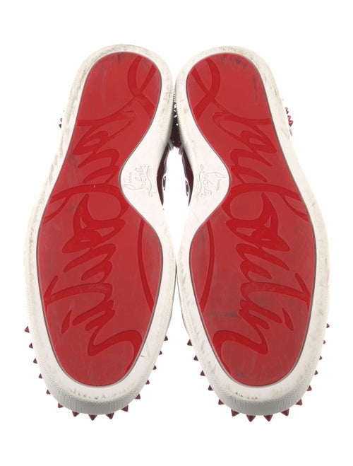 Christian Louboutin Spike Accents Patent Leather Sneakers