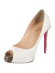 Christian Louboutin Leather Colorblock Pattern Pumps