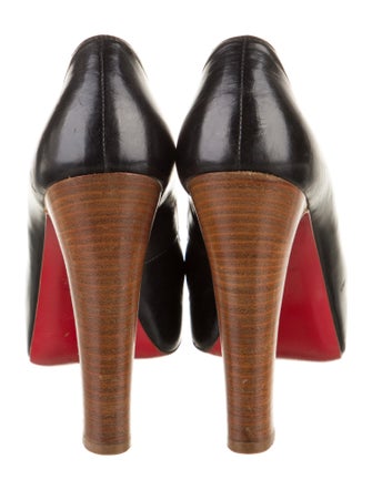 Christian Louboutin Leather Colorblock Pattern Pumps