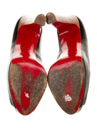 Christian Louboutin Leather Colorblock Pattern Pumps