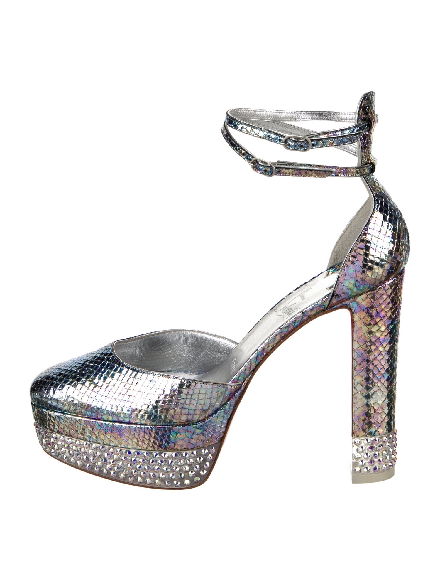 Christian Louboutin Leather Animal Print D'Orsay Pumps