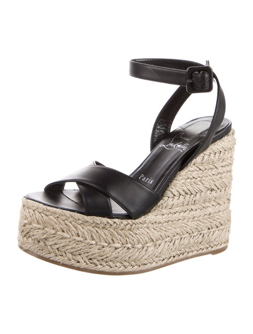 Christian Louboutin Leather Colorblock Pattern Espadrilles