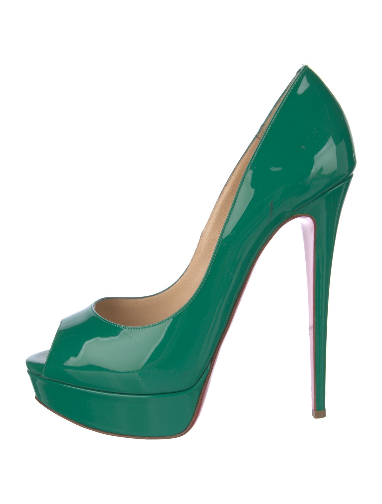 Christian Louboutin Patent Leather Leather Trim Embellishment Pumps