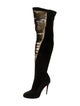 Christian Louboutin Suede Colorblock Pattern Boots