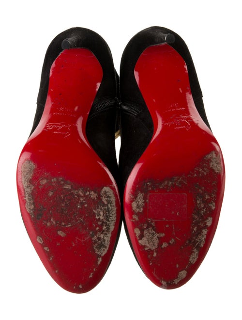 Christian Louboutin Suede Colorblock Pattern Boots