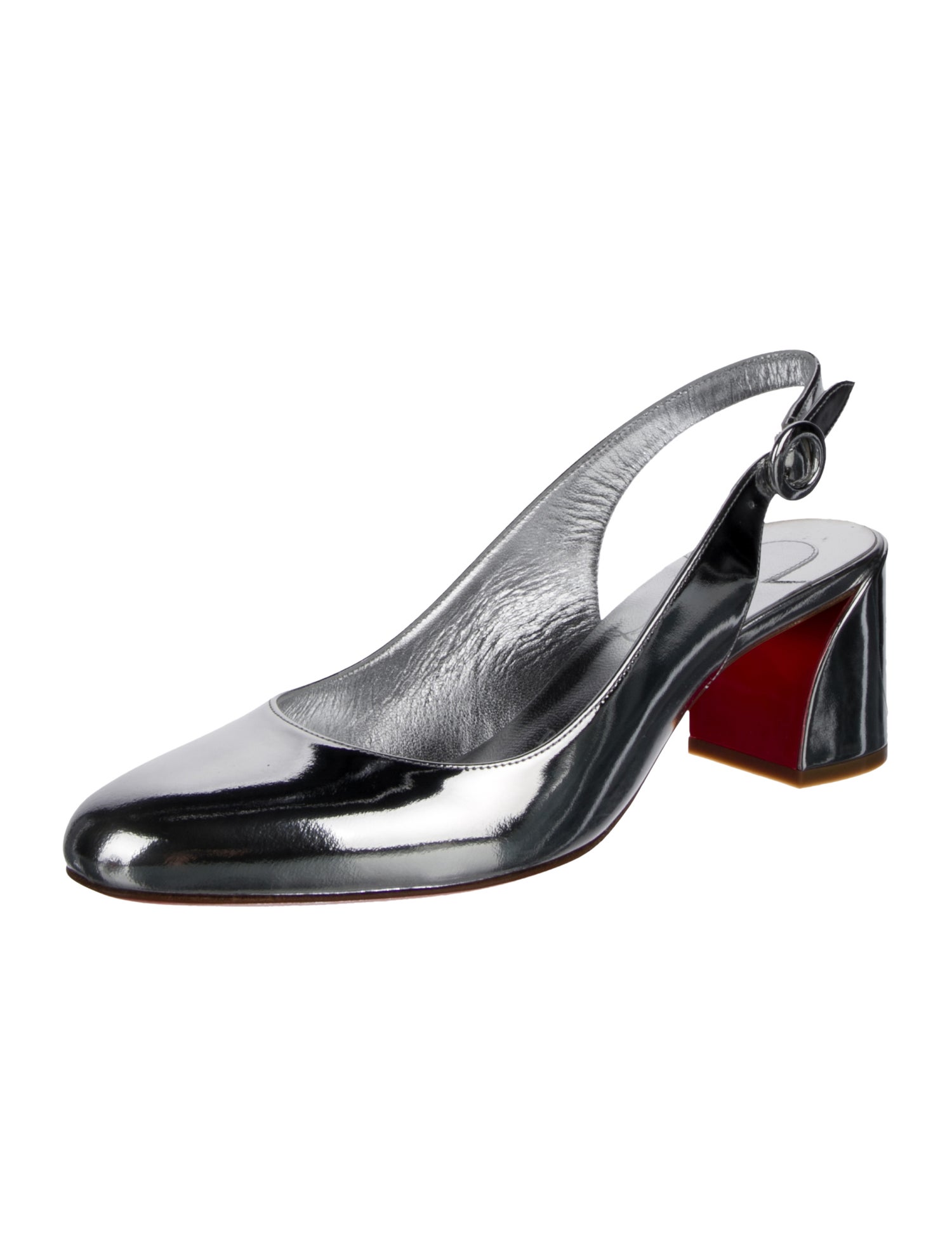 Christian Louboutin Patent Leather Slingback Pumps