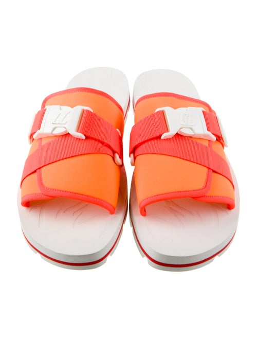 Christian Louboutin Rubber Colorblock Pattern Slides