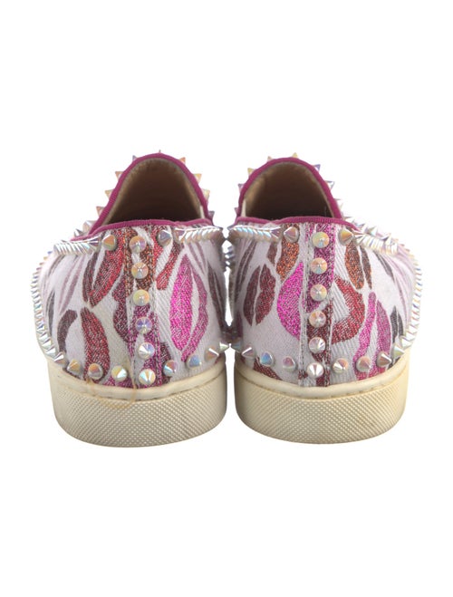 Christian Louboutin Spike Accents Canvas Sneakers