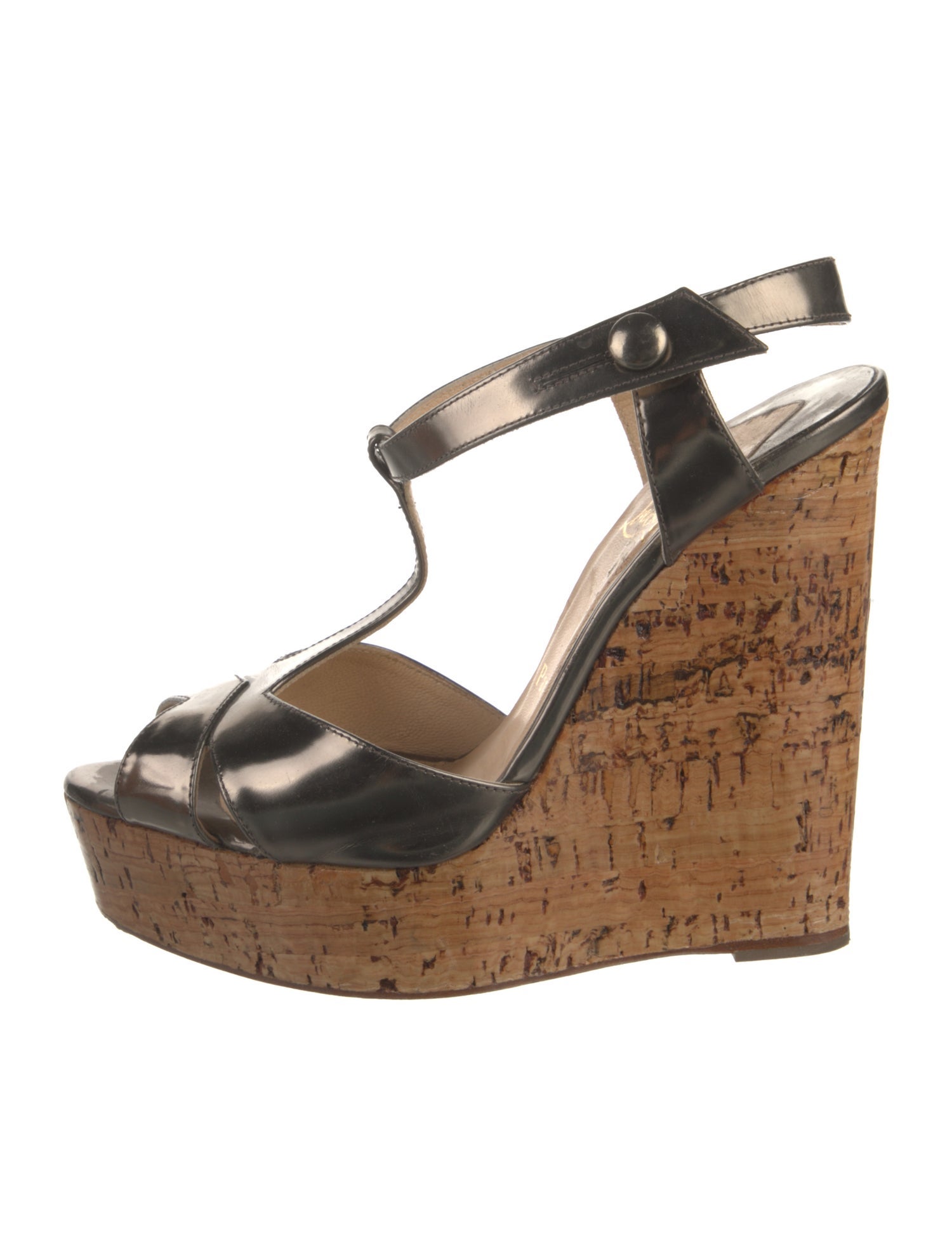 Christian Louboutin Patent Leather T-Strap Pumps