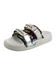 Christian Louboutin Patent Leather Striped Slides