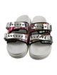 Christian Louboutin Patent Leather Striped Slides