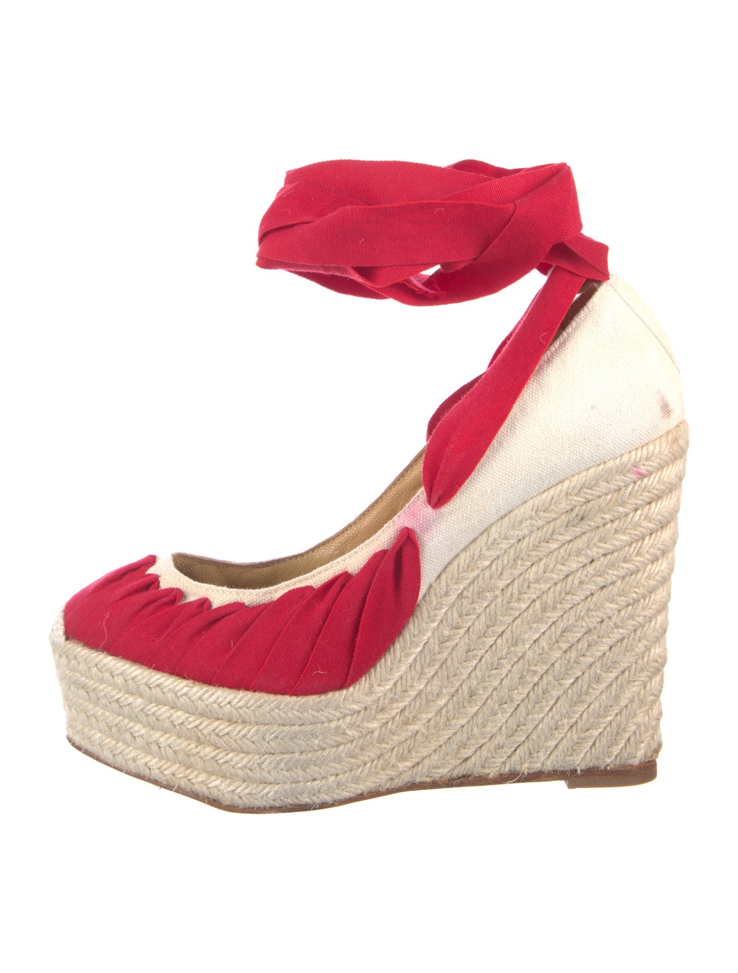 Christian Louboutin Canvas Colorblock Pattern Pumps