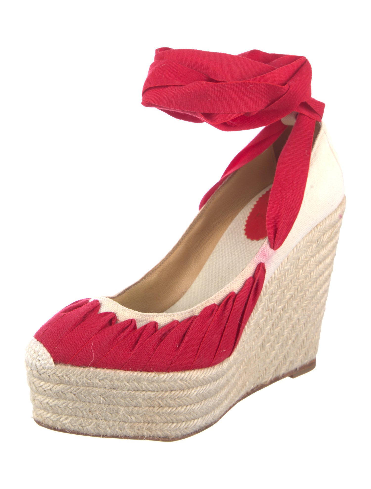 Christian Louboutin Canvas Colorblock Pattern Pumps