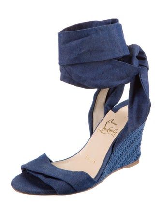 Christian Louboutin Canvas Braided Accents Espadrilles