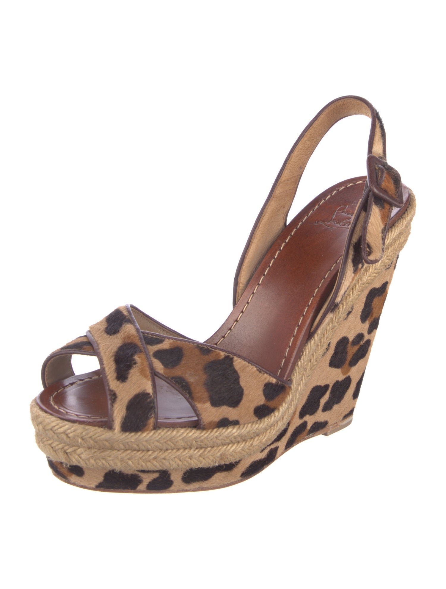 Christian Louboutin Ponyhair Animal Print Espadrilles