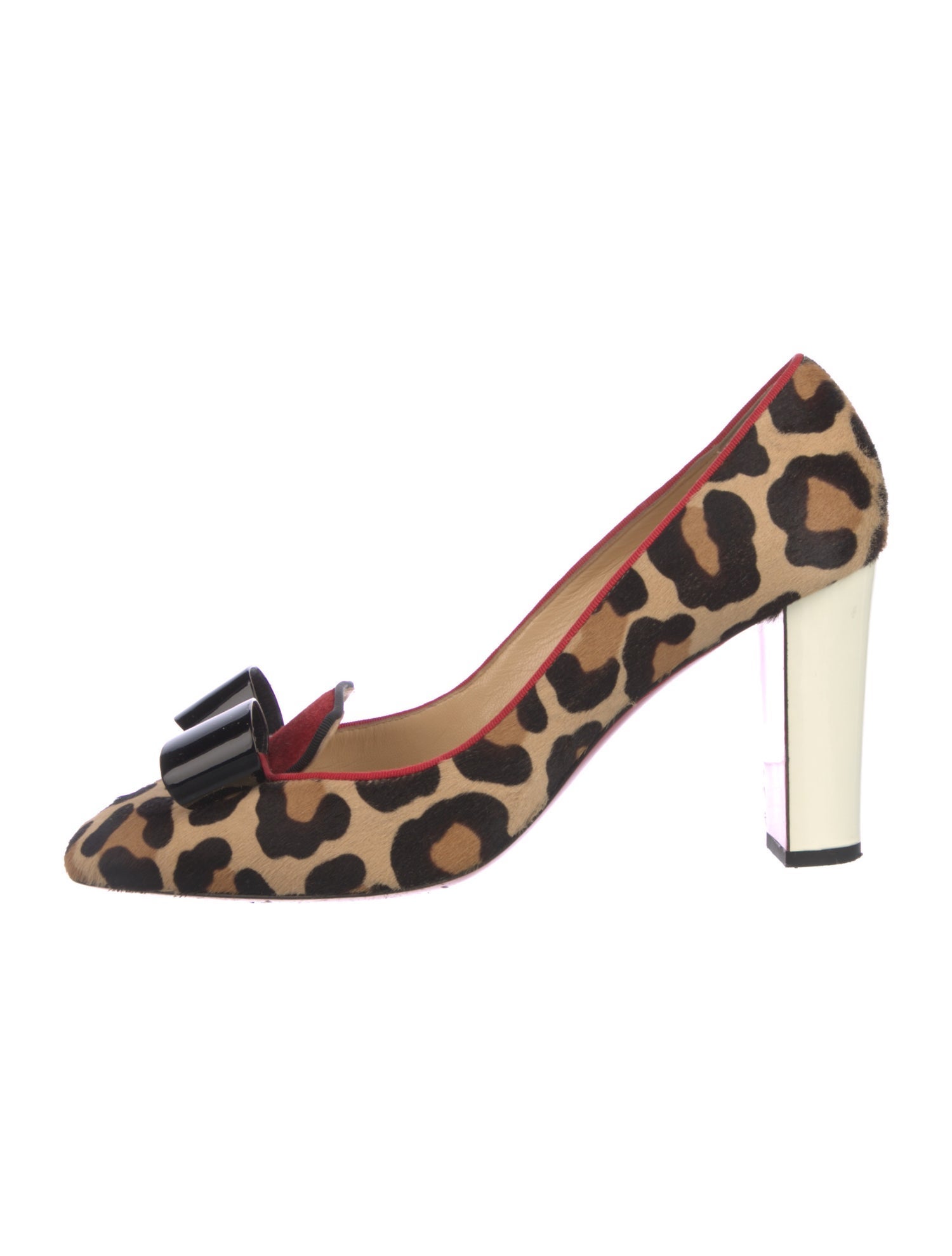 Christian Louboutin Spike Accents Ponyhair Pumps