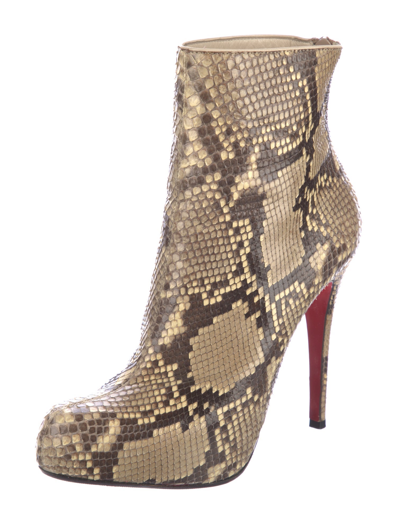 Christian Louboutin Snakeskin Animal Print Boots