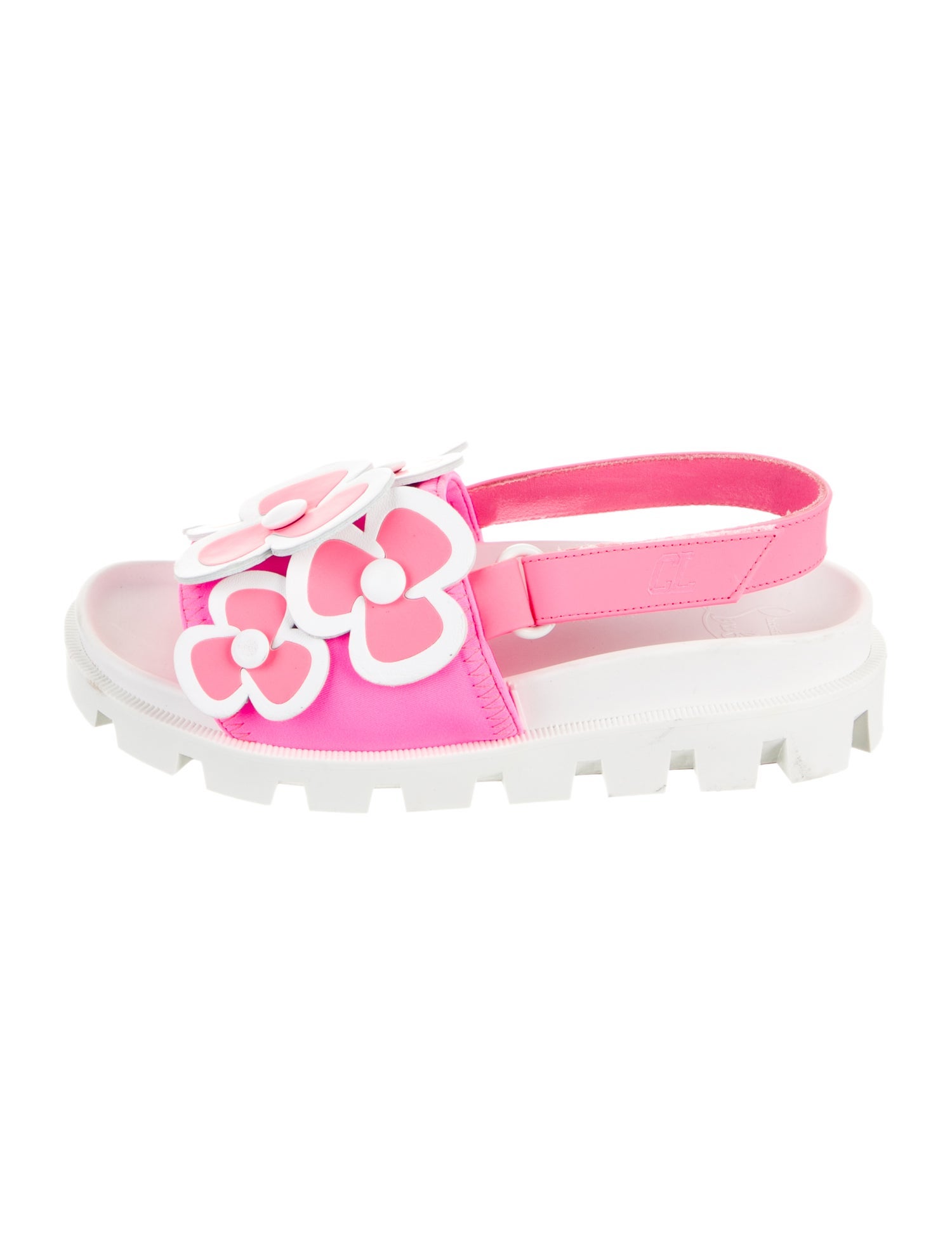 Christian Louboutin Girls' Leather Flower Sandals