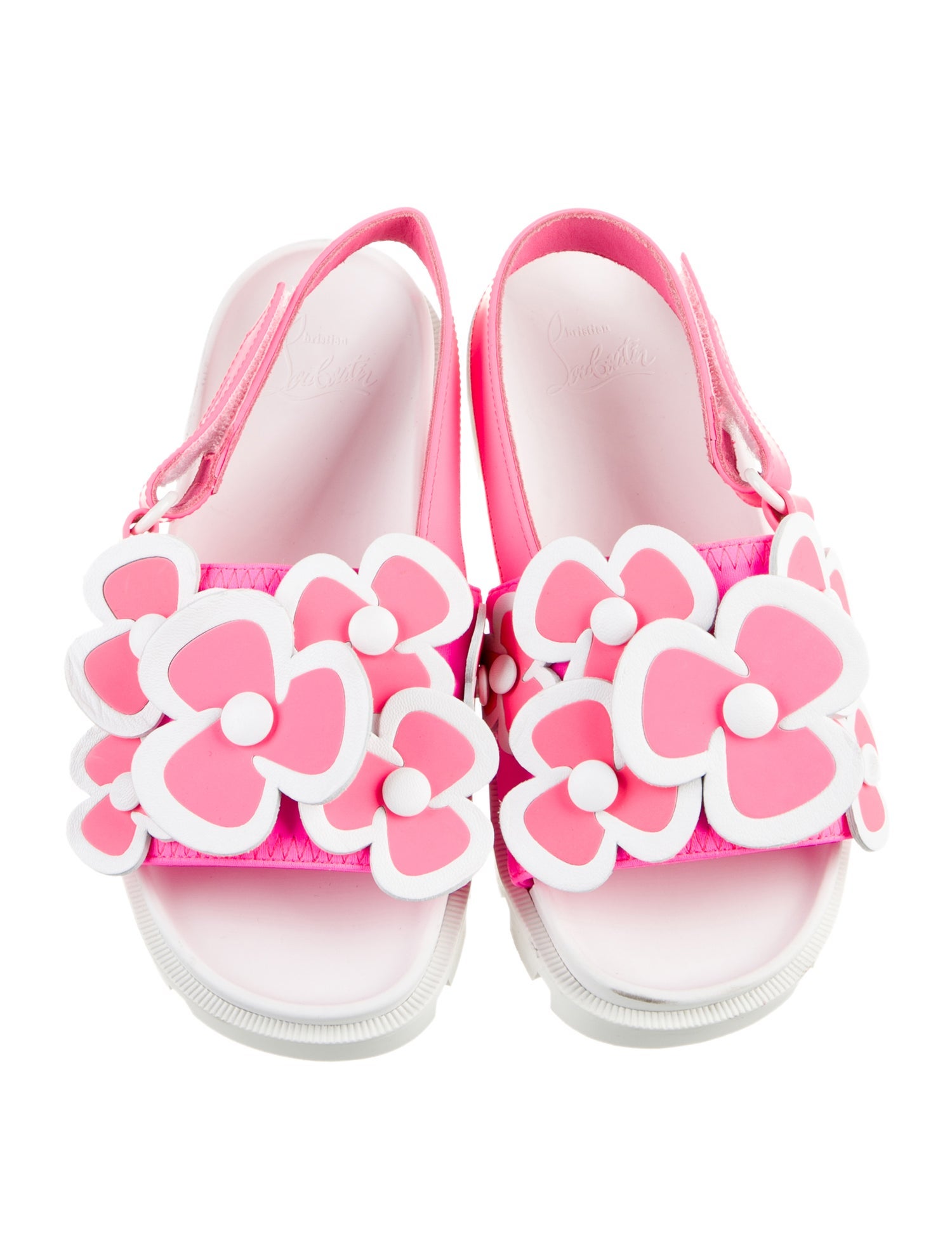 Christian Louboutin Girls' Leather Flower Sandals