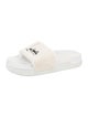 Christian Louboutin Shearling Graphic Print Slides