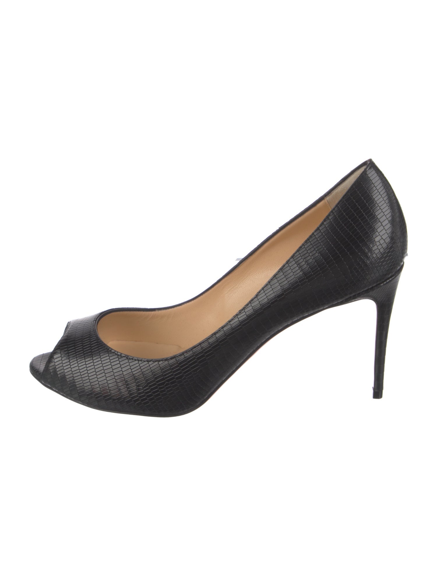 Christian Louboutin Embossed Leather Animal Print Pumps