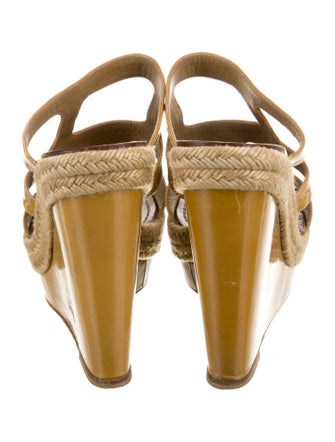 Christian Louboutin Patent Leather Animal Print Espadrilles