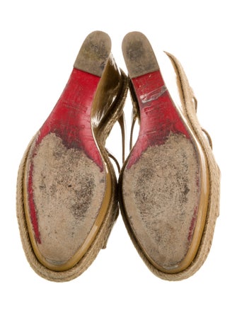 Christian Louboutin Patent Leather Animal Print Espadrilles