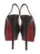 Christian Louboutin Leather Animal Print Slingback Pumps