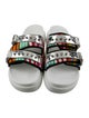 Christian Louboutin Patent Leather Printed Slides