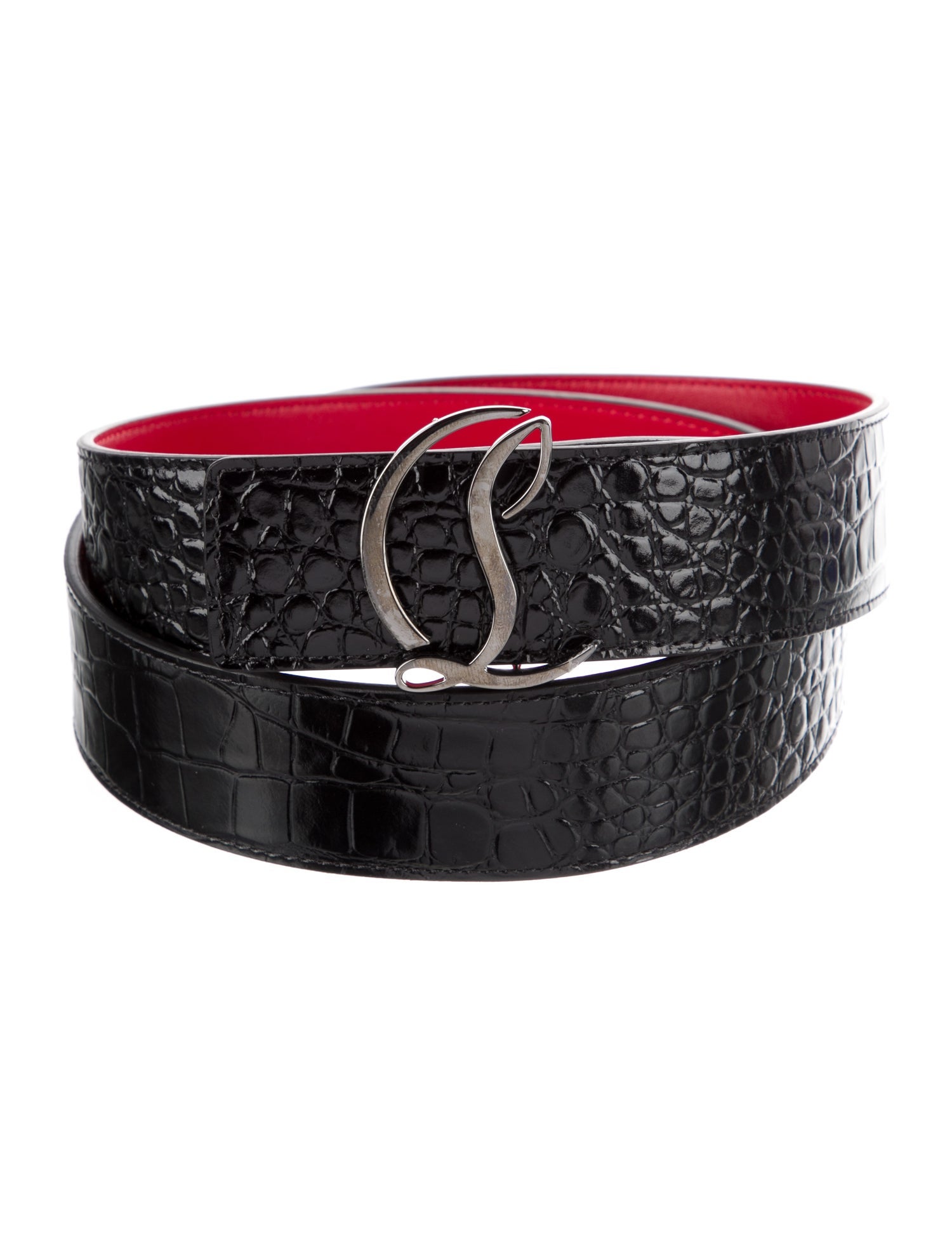 Christian Louboutin Embossed Leather Belt