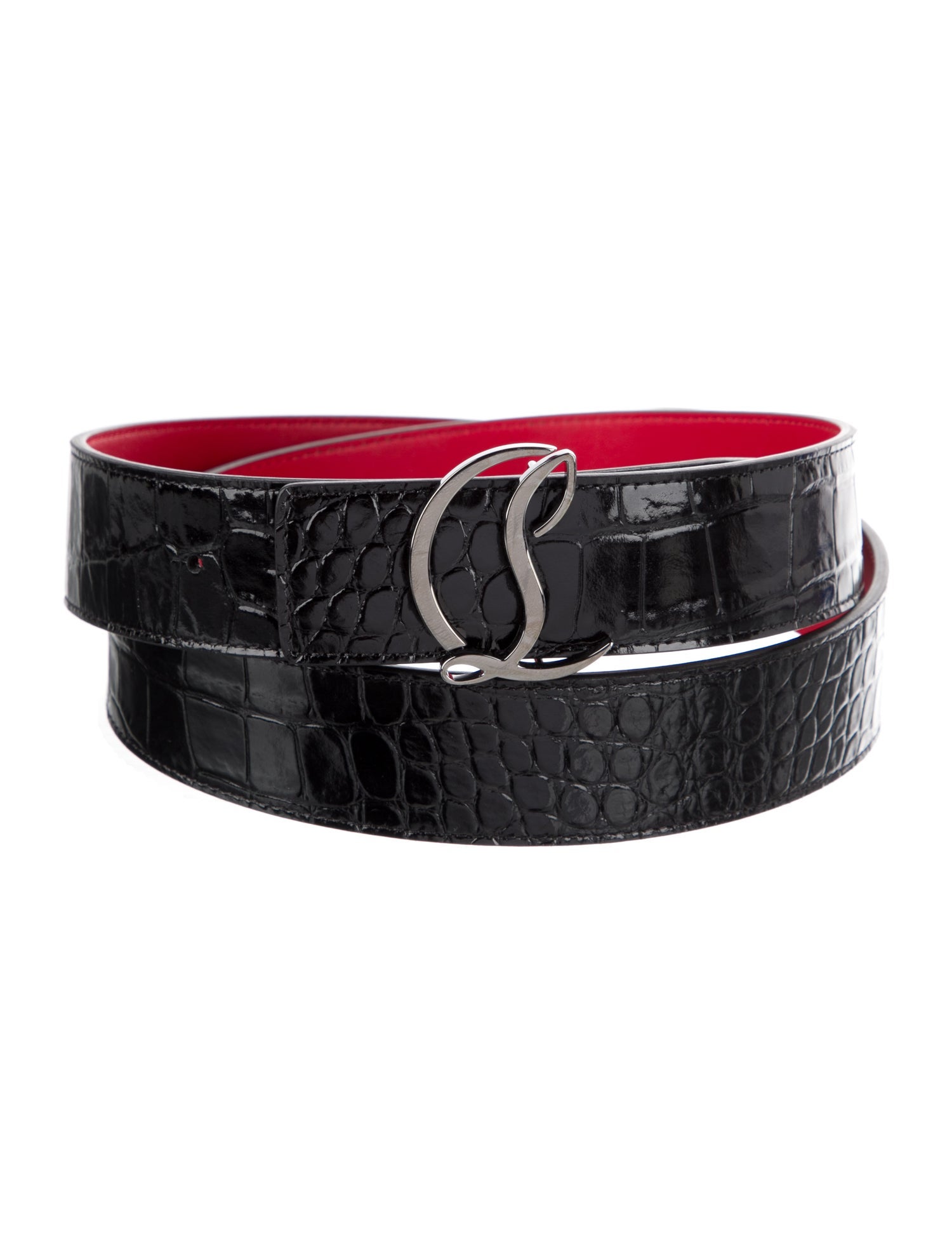 Christian Louboutin Embossed Leather Belt