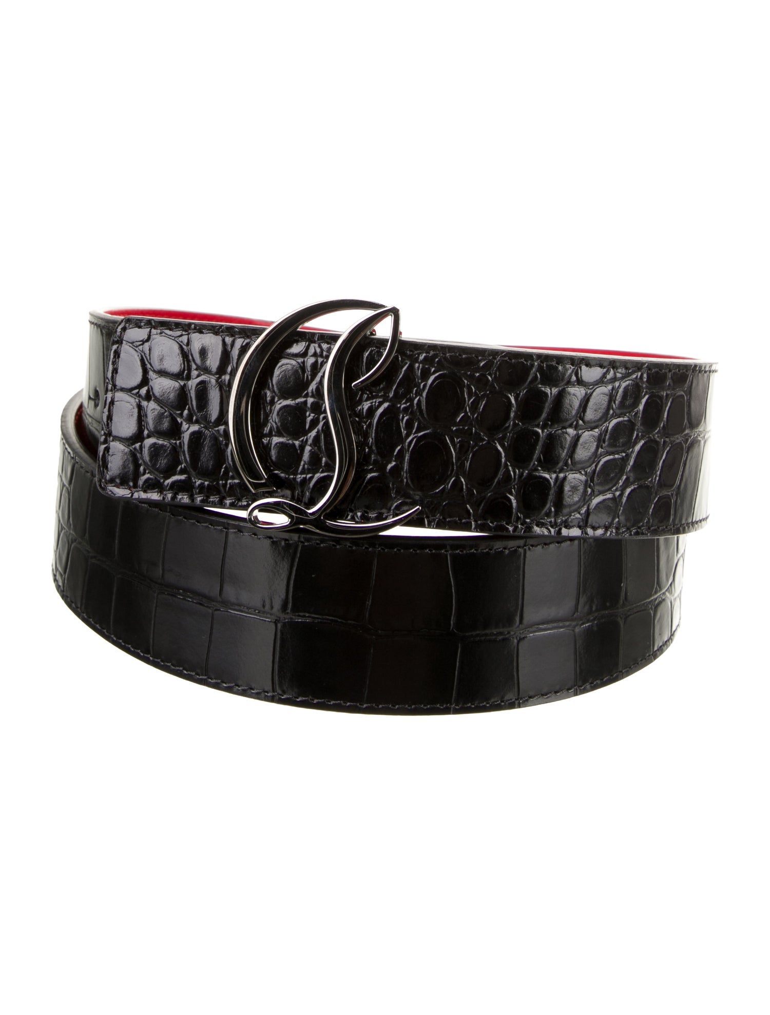 Christian Louboutin Embossed Leather Belt