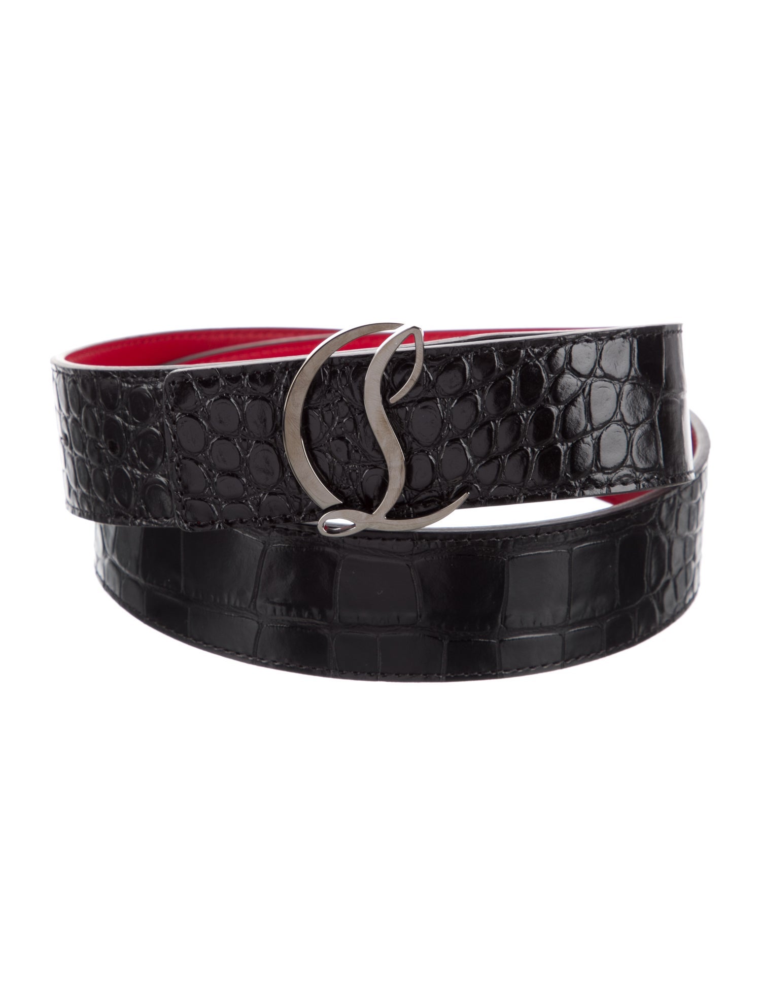 Christian Louboutin Embossed Leather Belt