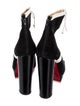 Christian Louboutin Suede Colorblock Pattern Boots