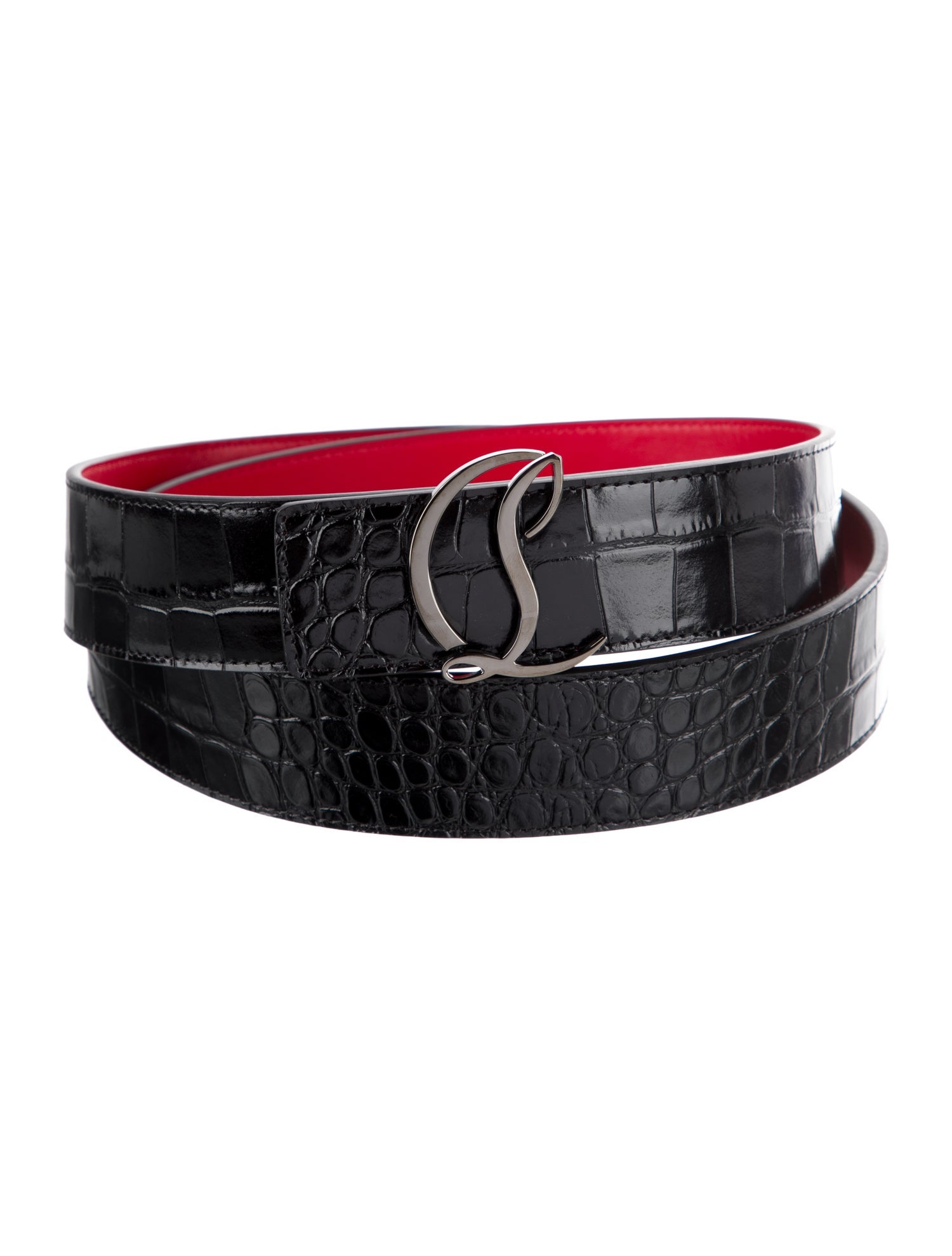Christian Louboutin Embossed Leather Belt