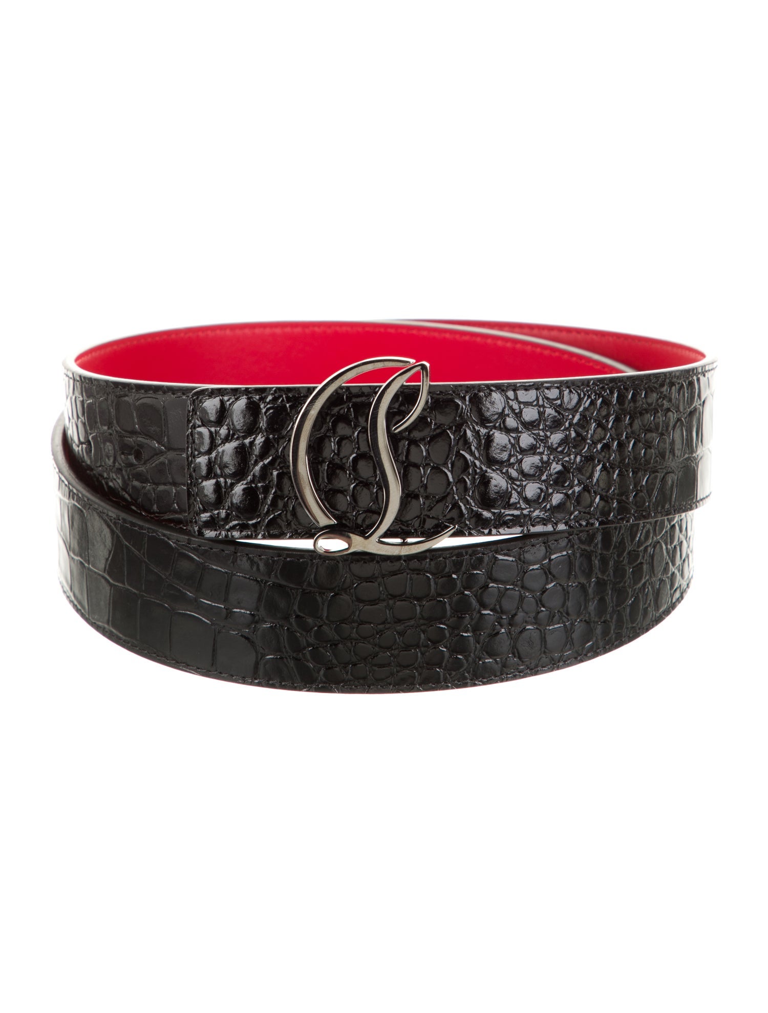 Christian Louboutin Embossed Leather Belt
